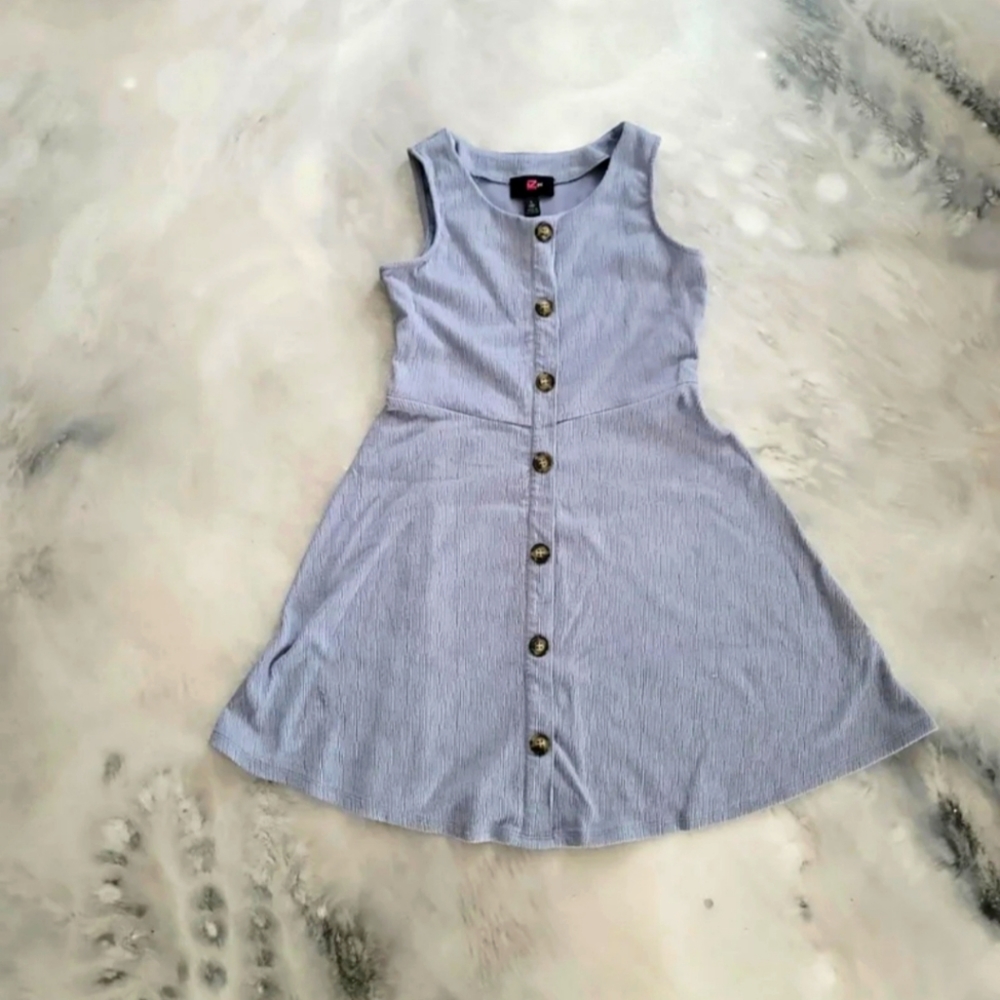 IZ BYER Girl sleeveless button accent dress  size L (14) kids